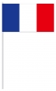 Frankreich Papier-Fahne am Stab gedruckt Pack mit 25 Stück | 12 x 24 cm