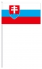 Slowakei Papier-Fahne am Stab gedruckt Pack mit 25 Stück | 12 x 24 cm