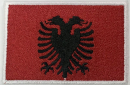 Patch Sticker zum aufbügeln Albanien mit weissem Rand | 5 x 7.5 cm
