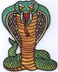 Patch Sticker zum aufbügeln Kobra 1 | 5.5 x 9 cm