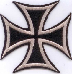 Patch Sticker zum aufbügeln Eisernes Kreuz | 8.3 x 8.3 cm