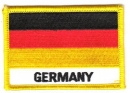 Patch Sticker zum aufbügeln Deutschland mit Schriftzug | 5.5 x 8 cm