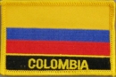 Patch Sticker zum aufbügeln Kolumbien mit Schriftzug | 5.5 x 8 cm