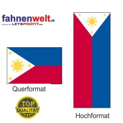 PHILIPPINEN Fahne in Top-Qualität gedruckt im Hoch- und Querformat | diverse Grössen
