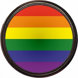 Regenbogen Pin rund mit Verschluss | Ø 1.6 cm