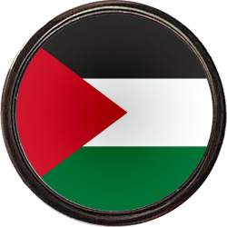 Flaggen Pin Palästina rund mit Verschluss | Ø 1.6 cm