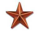 Sternen Pin kupferfarben | ca. 15 mm