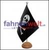 Pirat mit gekreuzten Knochen Tisch-Fahne gedruckt | 22.5 x 15 cm