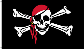 Fahne Pirat mit Kopftuch MULTI-FLAG | 90 x 150 cm