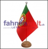 Portugal Tisch-Fahne aus Stoff mit Holzsockel | 22.5 x 15 cm