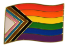 Flaggen Pin Progress-Pride geschwungen | ca. 24 x 17 mm