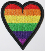 Patch Sticker zum aufbügeln Regenbogen-Herz | 5.8 x 6.6 cm