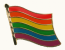 Flaggen Pin Regenbogen geschwungen | ca. 13 x 11 mm