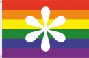Regenbogen mit Genderstern Fahne aus Stoff | 60 x 90 cm