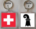 Schlüsselanhänger Basel-Stadt / Schweiz  | 40 x 40 mm