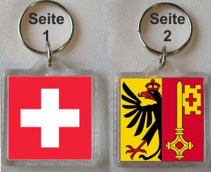 Schlüsselanhänger Genf / Schweiz  | 40 x 40 mm