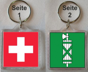 Schlüsselanhänger St Gallen / Schweiz  | 40 x 40 mm