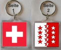 Schlüsselanhänger Wallis / Schweiz  | 40 x 40 mm