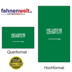 SAUDI ARABIEN Fahne in Top-Qualität gedruckt im Hoch- und Querformat | diverse Grössen