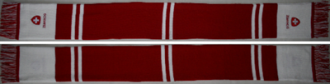 Schweizer Schal rot/weiss gestrickt