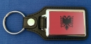 Albanien Schlüsselanhänger aus Metall und Kunstleder | ca. 95 X 37  mm