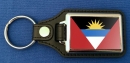Antigua und Barbuda Schlüsselanhänger aus Metall und Kunstleder | ca. 95 X 37  mm