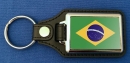 Brasilien Schlüsselanhänger aus Metall und Kunstleder | ca. 95 X 37  mm