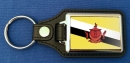Brunei Schlüsselanhänger aus Metall und Kunstleder | ca. 95 X 37  mm