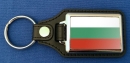 Bulgarien Schlüsselanhänger aus Metall und Kunstleder | ca. 95 X 37  mm