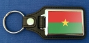Burkina Faso Schlüsselanhänger aus Metall und Kunstleder | ca. 95 X 37  mm