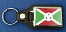 Burundi Schlüsselanhänger aus Metall und Kunstleder | ca. 95 X 37  mm