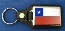 Chile Schlüsselanhänger aus Metall und Kunstleder | ca. 95 X 37  mm