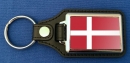 Dänemark Schlüsselanhänger aus Metall und Kunstleder | ca. 95 X 37  mm