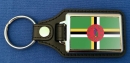 Dominica Schlüsselanhänger aus Metall und Kunstleder | ca. 95 X 37  mm