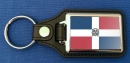 Dominikanische Republik Schlüsselanhänger aus Metall und Kunstleder | ca. 95 X 37  mm