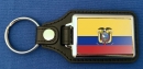 Ecuador Schlüsselanhänger aus Metall und Kunstleder | ca. 95 X 37  mm