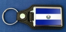 El Salvador Schlüsselanhänger aus Metall und Kunstleder | ca. 95 X 37  mm