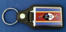 Eswatini | Swasiland Schlüsselanhänger aus Metall und Kunstleder | ca. 95 X 37  mm