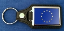 Europäische Union EU Schlüsselanhänger aus Metall und Kunstleder | ca. 95 X 37  mm