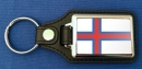 Färöer Inseln Schlüsselanhänger aus Metall und Kunstleder | ca. 95 X 37  mm
