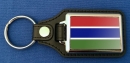 Gambia Schlüsselanhänger aus Metall und Kunstleder | ca. 95 X 37  mm