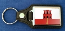 Gibraltar Schlüsselanhänger aus Metall und Kunstleder | ca. 95 X 37  mm