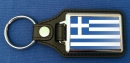 Griechenland Schlüsselanhänger aus Metall und Kunstleder | ca. 95 X 37  mm