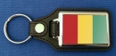 Guinea Schlüsselanhänger aus Metall und Kunstleder | ca. 95 X 37  mm