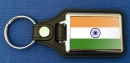 Indien Schlüsselanhänger aus Metall und Kunstleder | ca. 95 X 37  mm