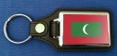 Malediven Schlüsselanhänger aus Metall und Kunstleder | ca. 95 X 37  mm