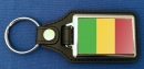 Mali Schlüsselanhänger aus Metall und Kunstleder | ca. 95 X 37  mm