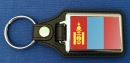 Mongolei Schlüsselanhänger aus Metall und Kunstleder | ca. 95 X 37  mm