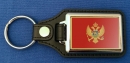 Montenegro Schlüsselanhänger aus Metall und Kunstleder | ca. 95 X 37  mm