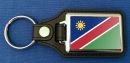 Namibia Schlüsselanhänger aus Metall und Kunstleder | ca. 95 X 37  mm